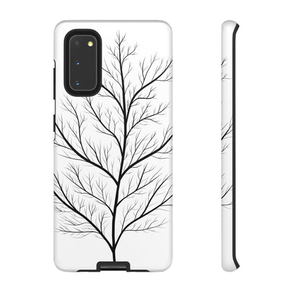 Black Branch Tree Tough Phone Case