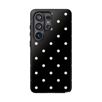 Black Polka Dot Tough Phone Case
