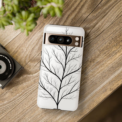 Black Branch Tree Tough Phone Case