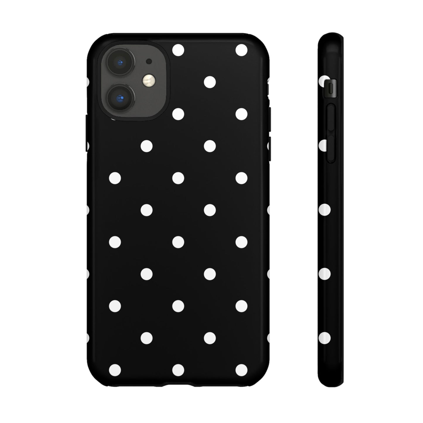 Black Polka Dot Tough Phone Case