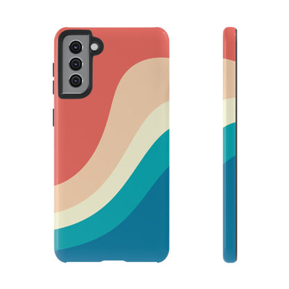 Retro Sunset Wave Tough Phone Case