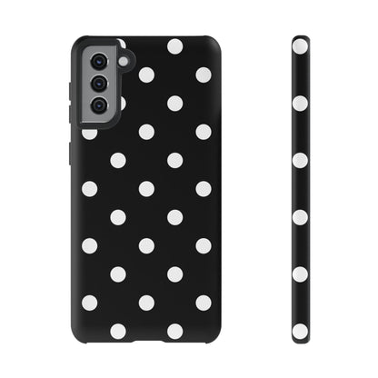 Black Polka Dot Tough Phone Case