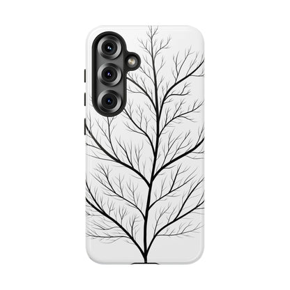 Black Branch Tree Tough Phone Case