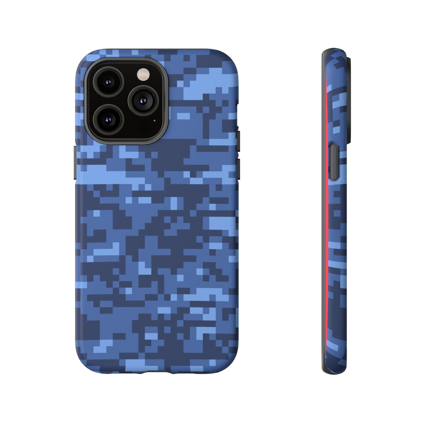 Navy Pixel Camo Tough Phone Case