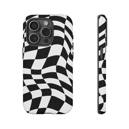 Warped Checker Tough Phone Case