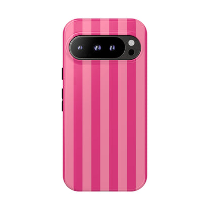 Pink Candy Stripe Tough Phone Case