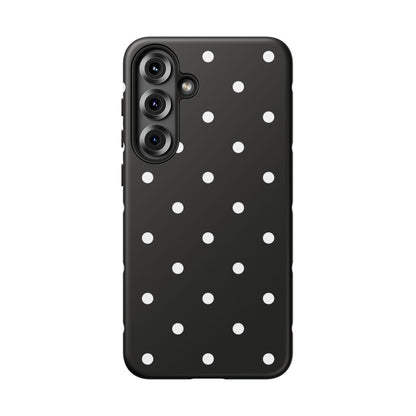 Black Polka Dot Tough Phone Case