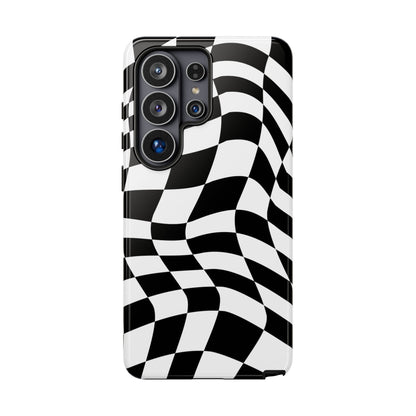 Warped Checker Tough Phone Case