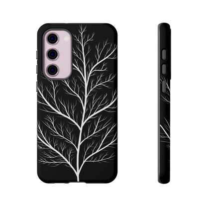 White Tree Silhouette Tough Phone Case