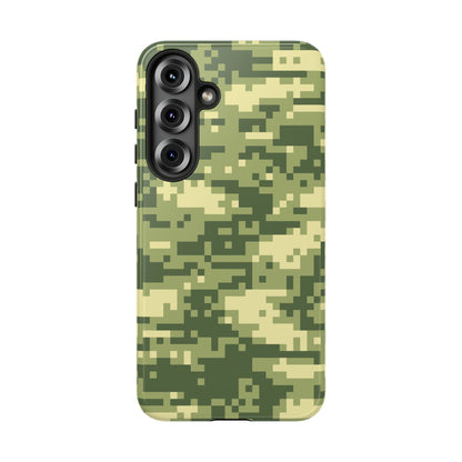 Olive Pixel Camo Tough Phone Case