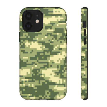 Olive Pixel Camo Tough Phone Case