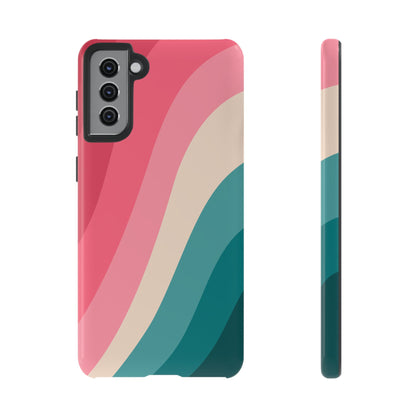 Blush Teal Wave Tough Phone Case