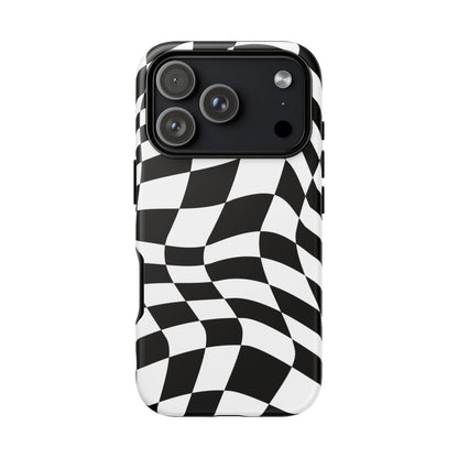 Warped Checker Tough Phone Case