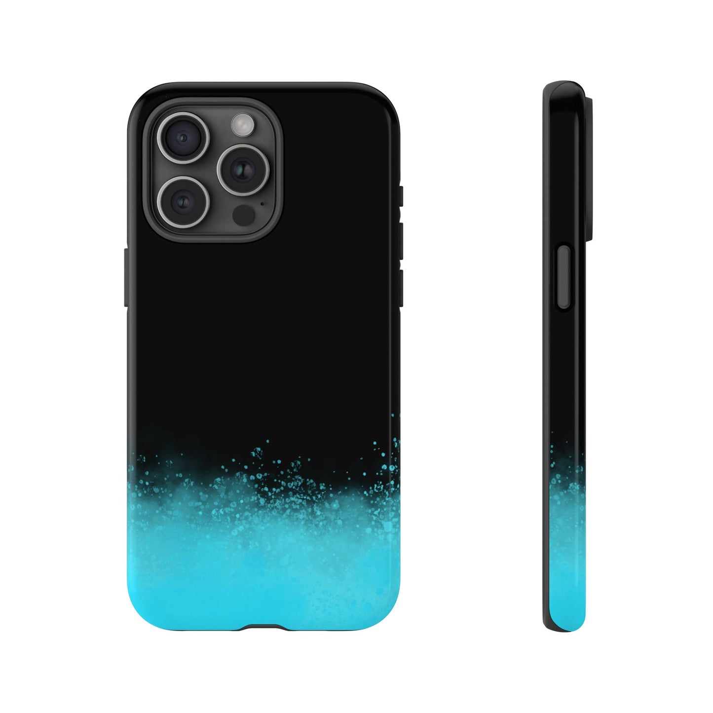 Black Aqua Splash Tough Phone Case