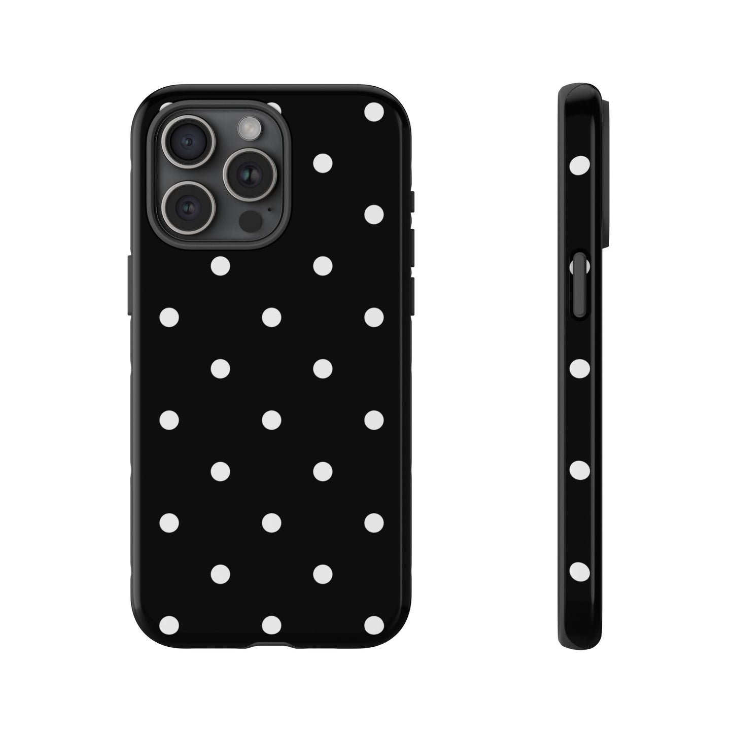 Black Polka Dot Tough Phone Case