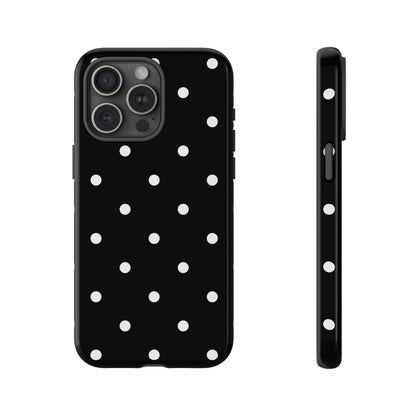 Black Polka Dot Tough Phone Case