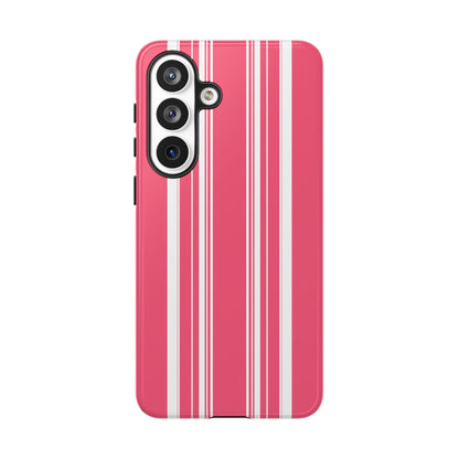 Pink Prep Stripe Tough Phone Case