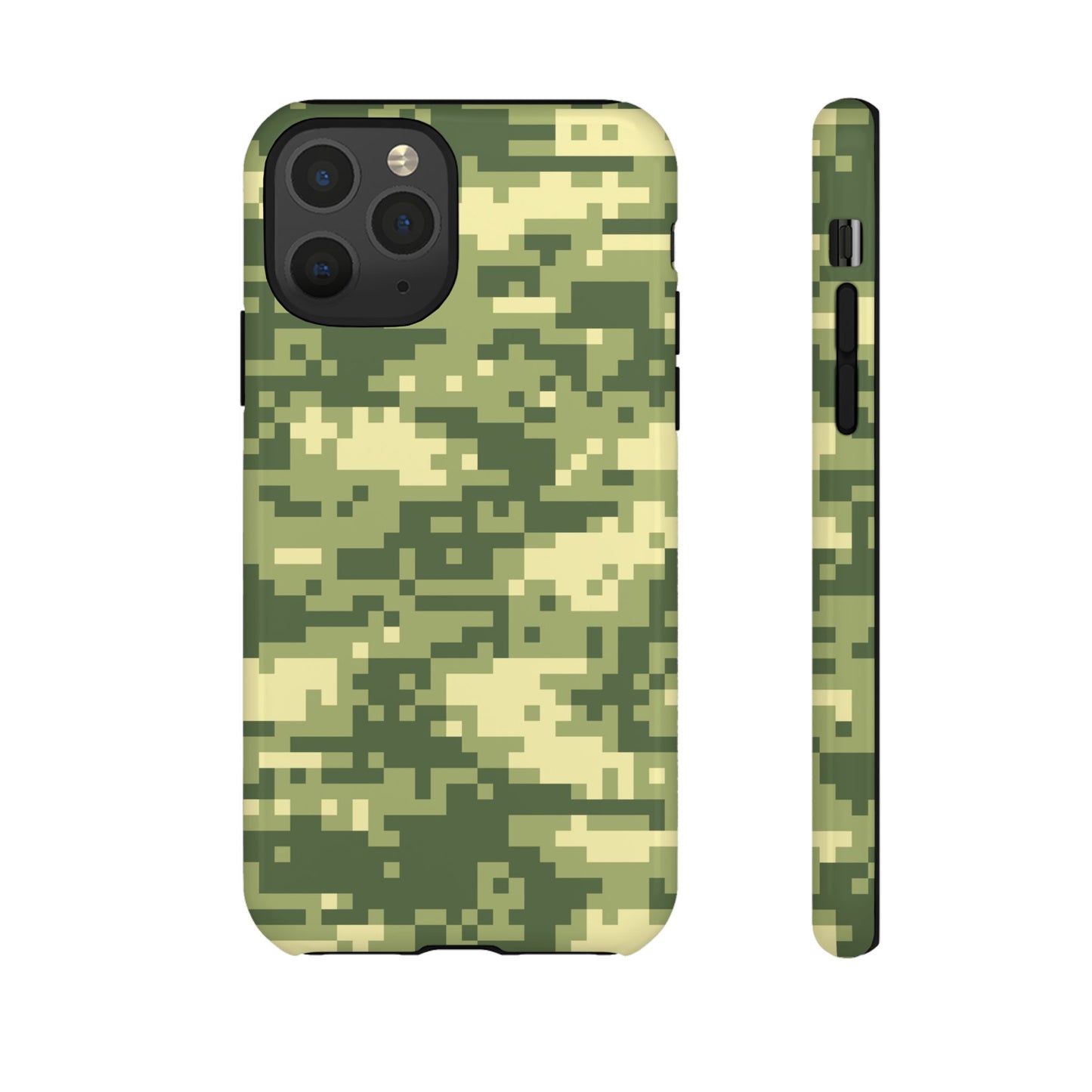 Olive Pixel Camo Tough Phone Case