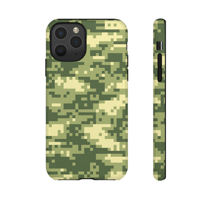 Olive Pixel Camo Tough Phone Case