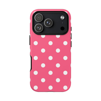Bubblegum Pink Polka Dot Tough Phone Case