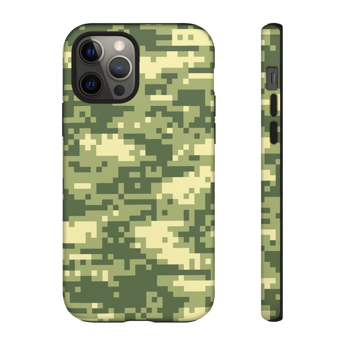 Olive Pixel Camo Tough Phone Case