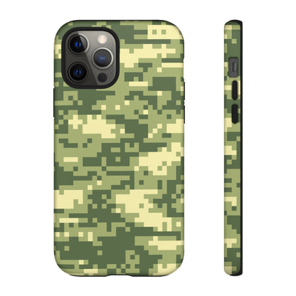 Olive Pixel Camo Tough Phone Case