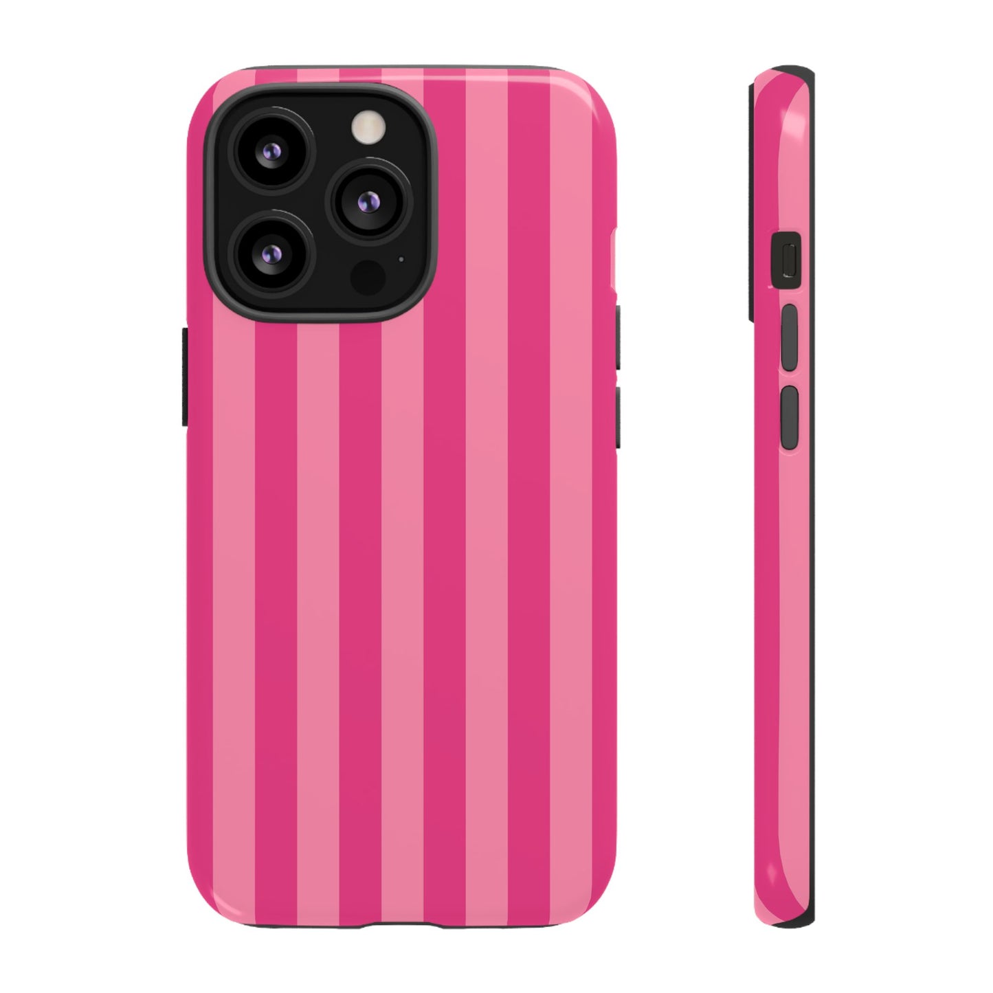 Pink Candy Stripe Tough Phone Case
