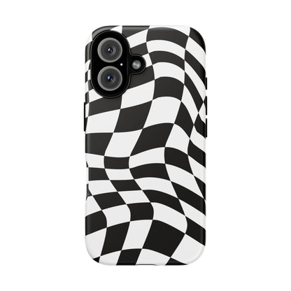 Warped Checker Tough Phone Case