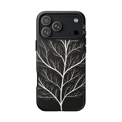 White Tree Silhouette Tough Phone Case