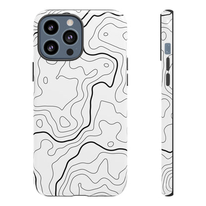 Minimal Topographic Tough Phone Case
