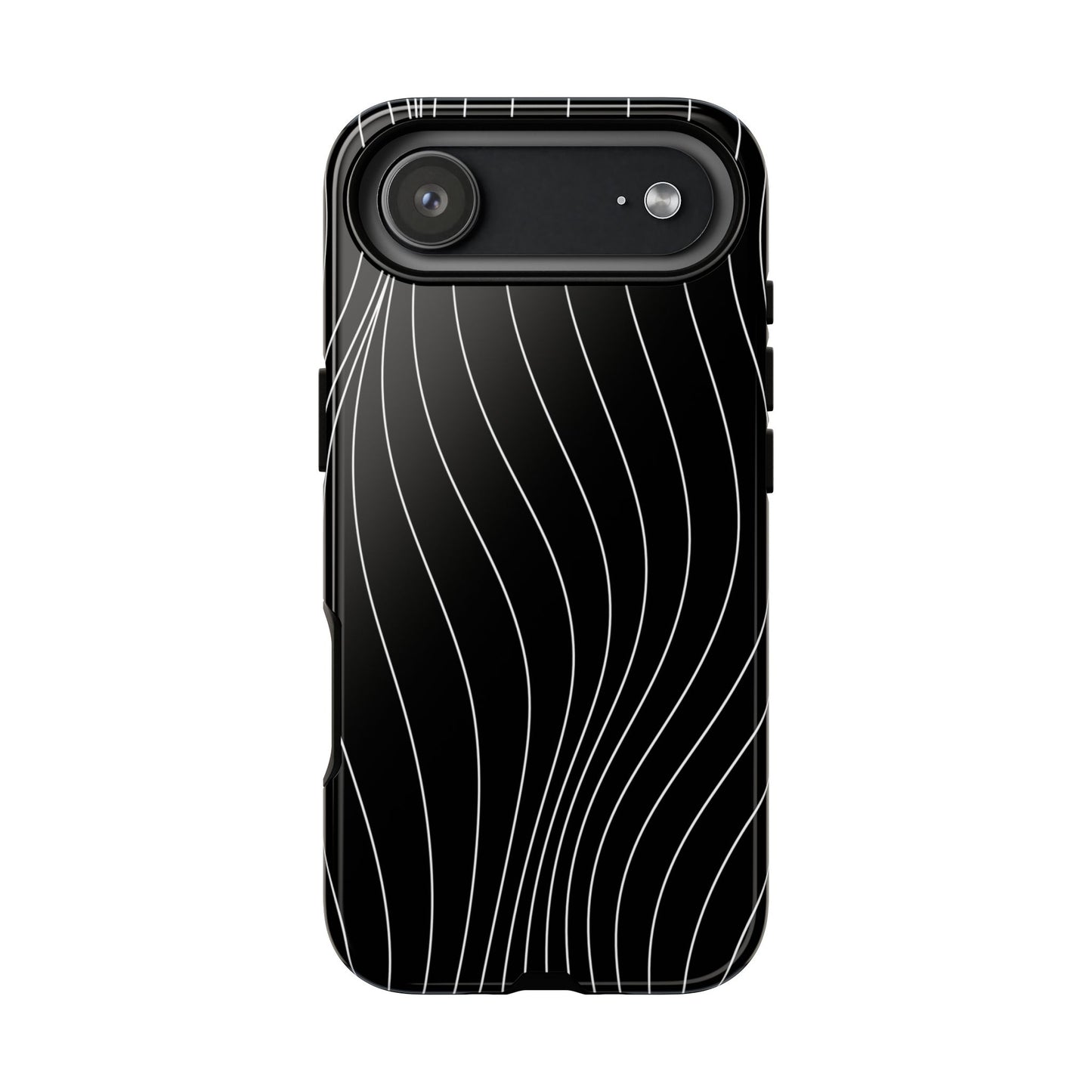Black Wave Line Tough Phone Case
