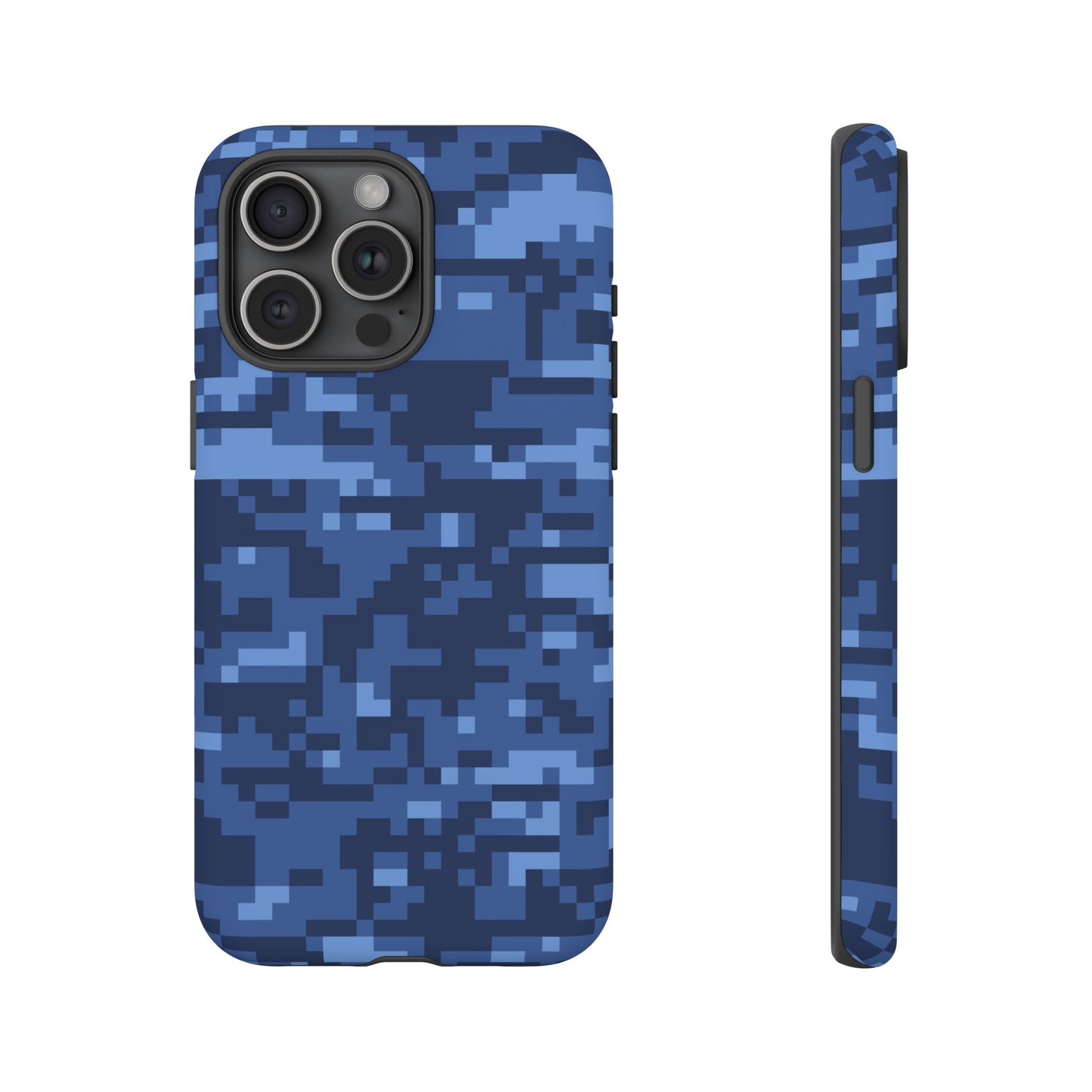 Navy Pixel Camo Tough Phone Case