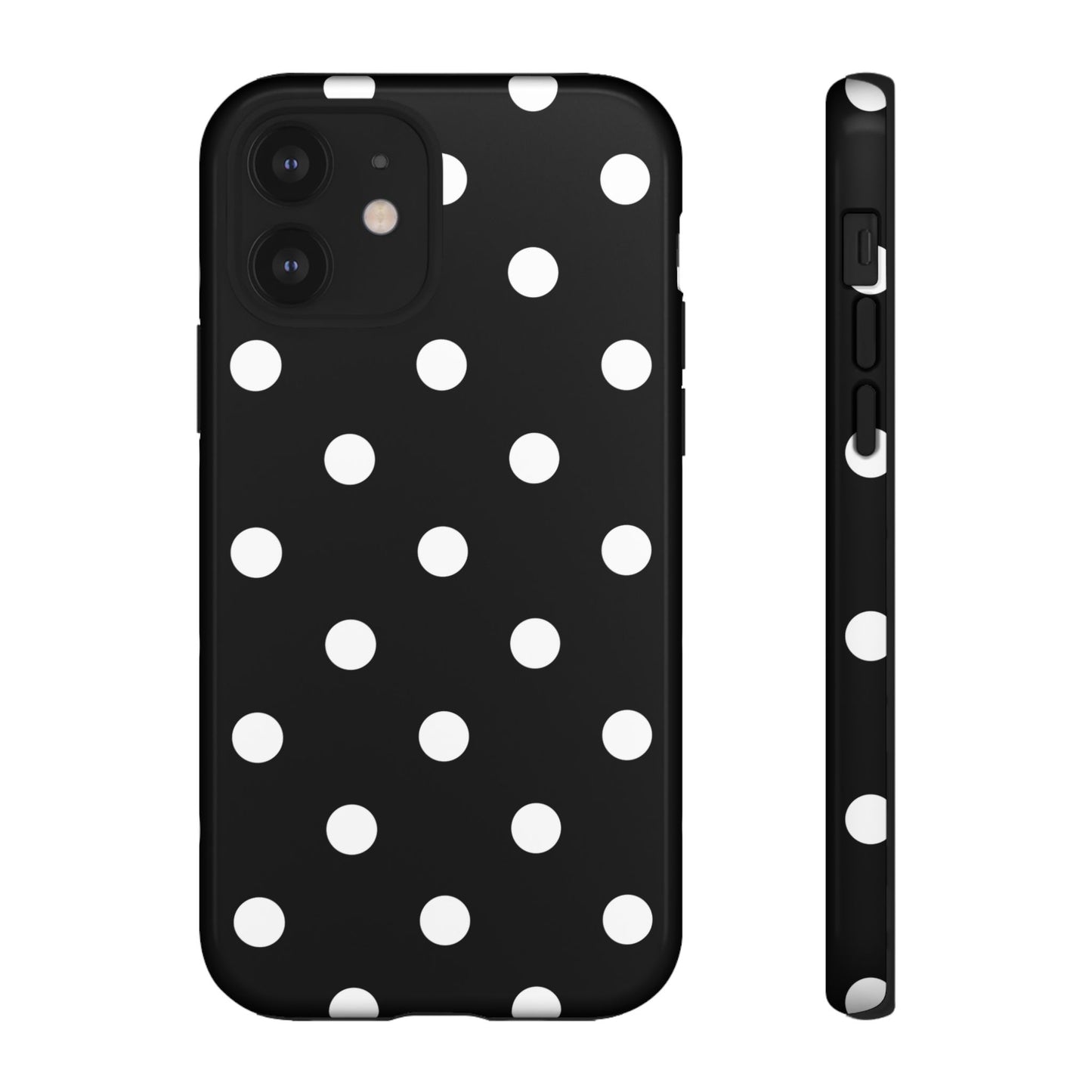 Black Polka Dot Tough Phone Case