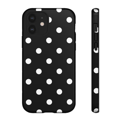 Black Polka Dot Tough Phone Case