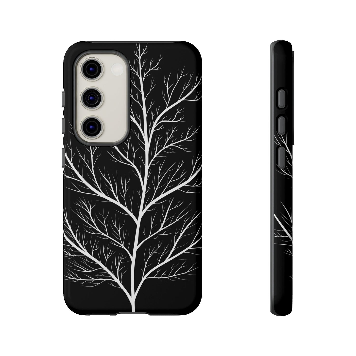 White Tree Silhouette Tough Phone Case