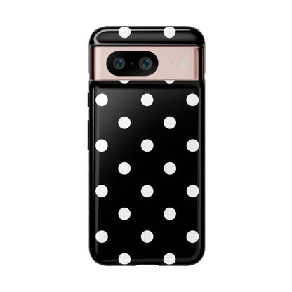 Black Polka Dot Tough Phone Case