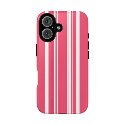 Pink Prep Stripe Tough Phone Case