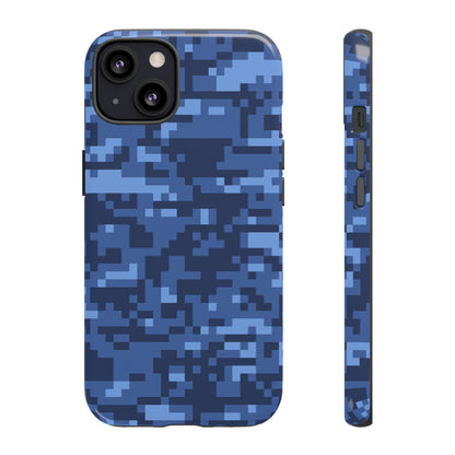 Navy Pixel Camo Tough Phone Case