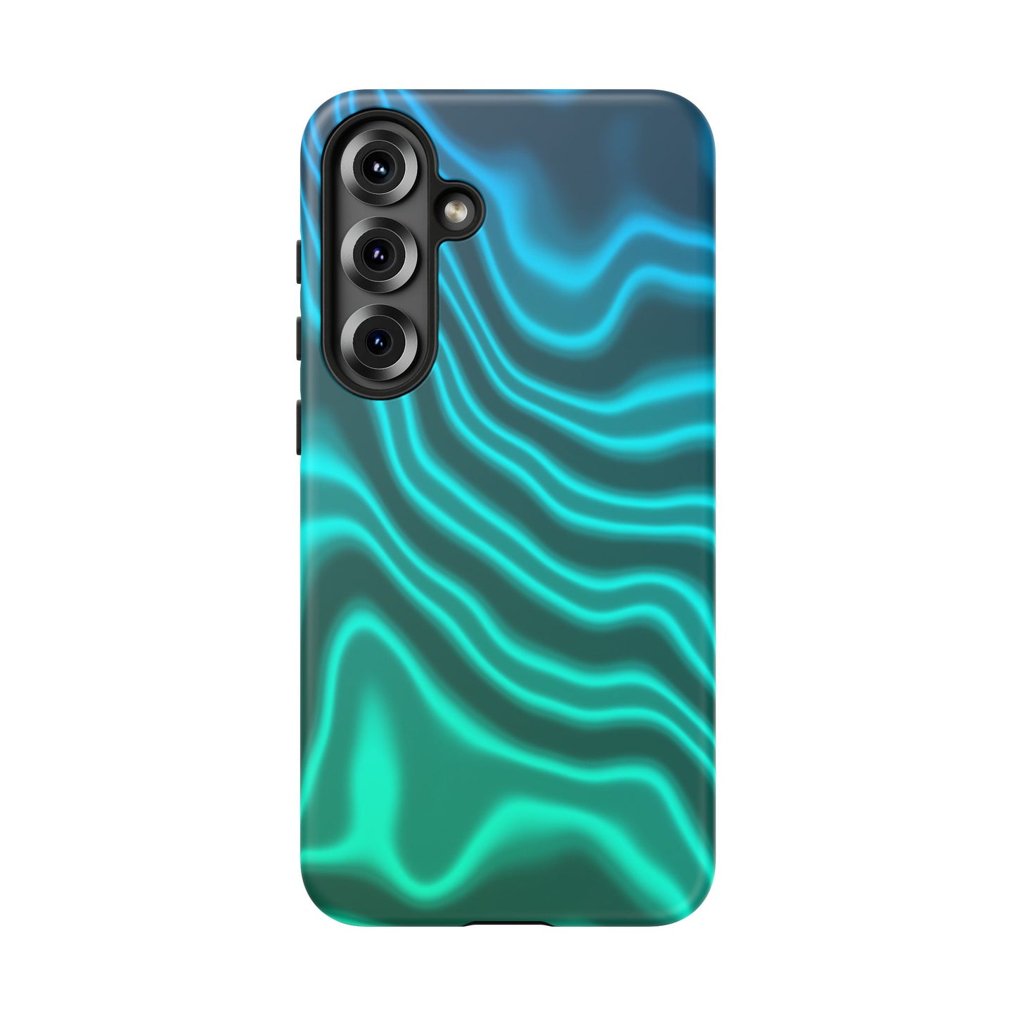 Teal Glow Wave Tough Phone Case