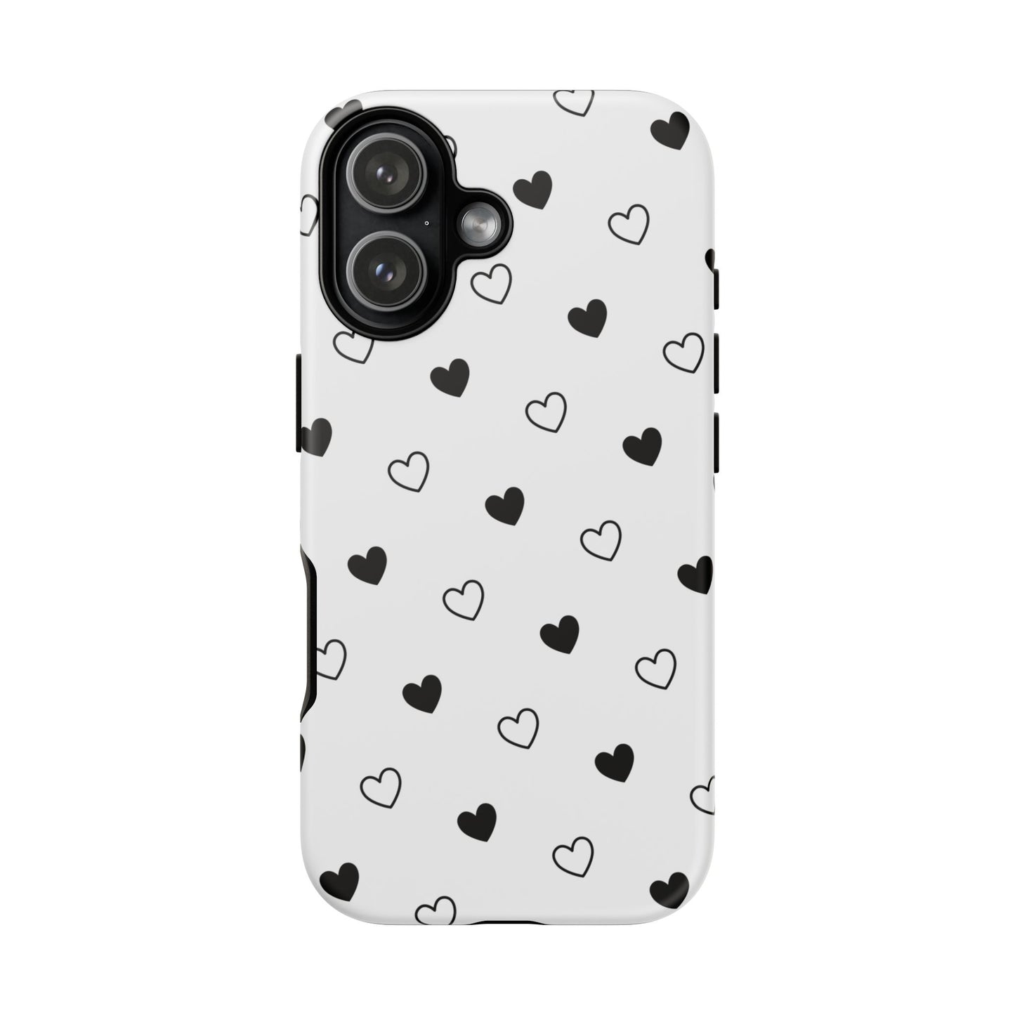 Black Hearts Minimal Tough Phone Case
