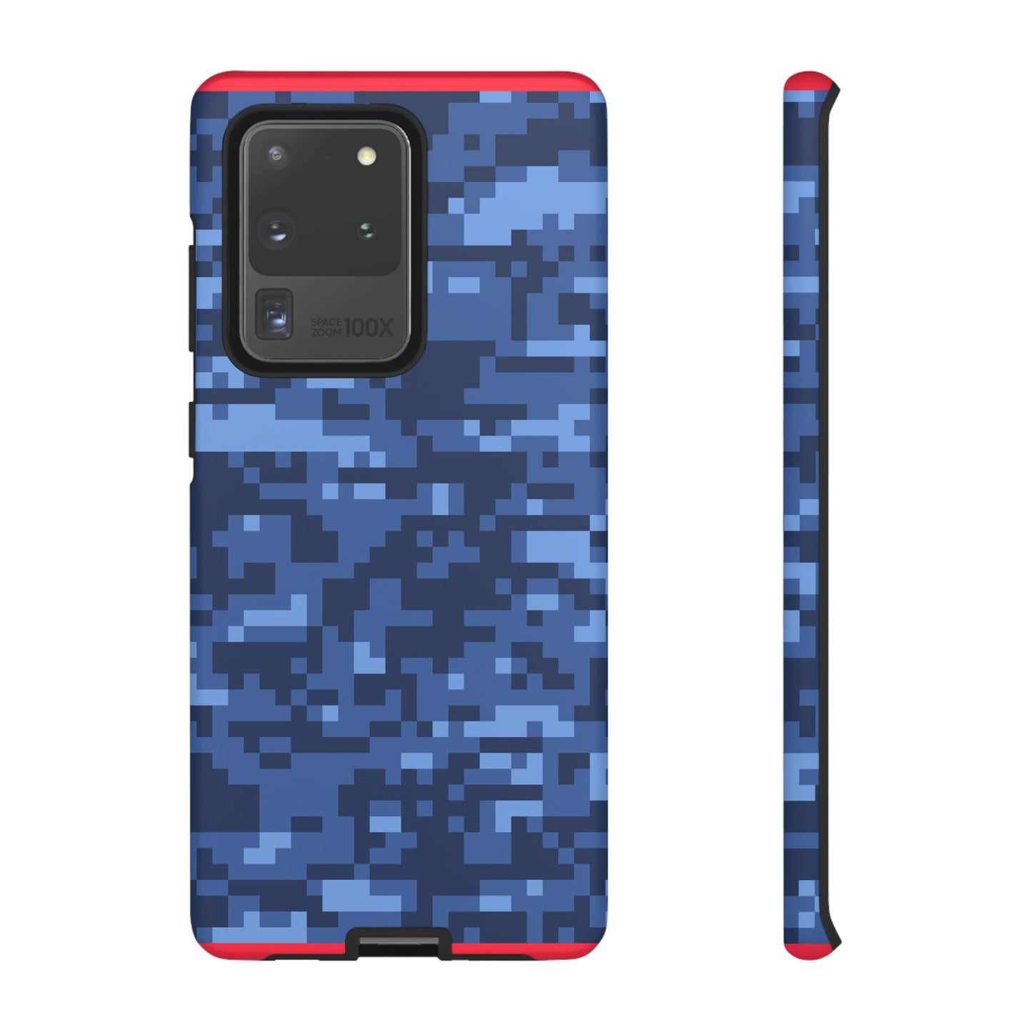 Navy Pixel Camo Tough Phone Case