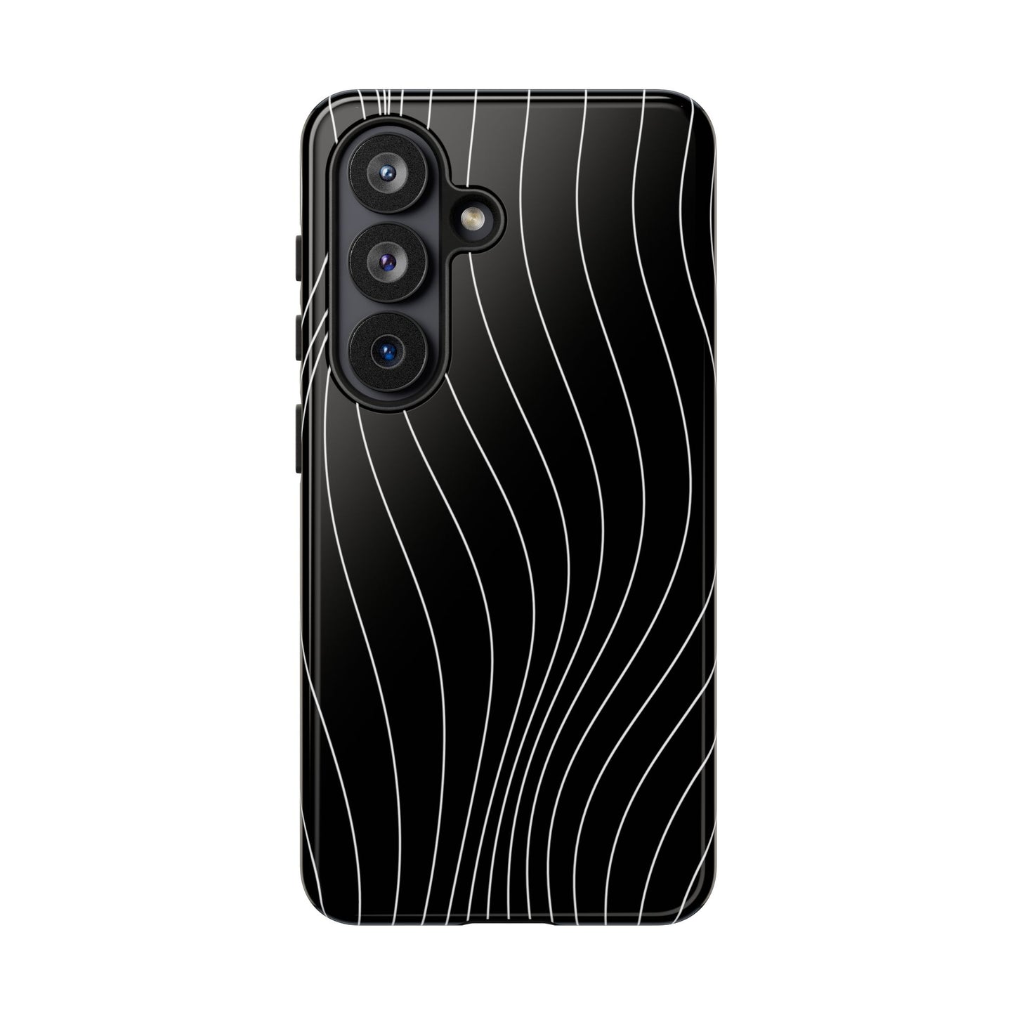 Black Wave Line Tough Phone Case