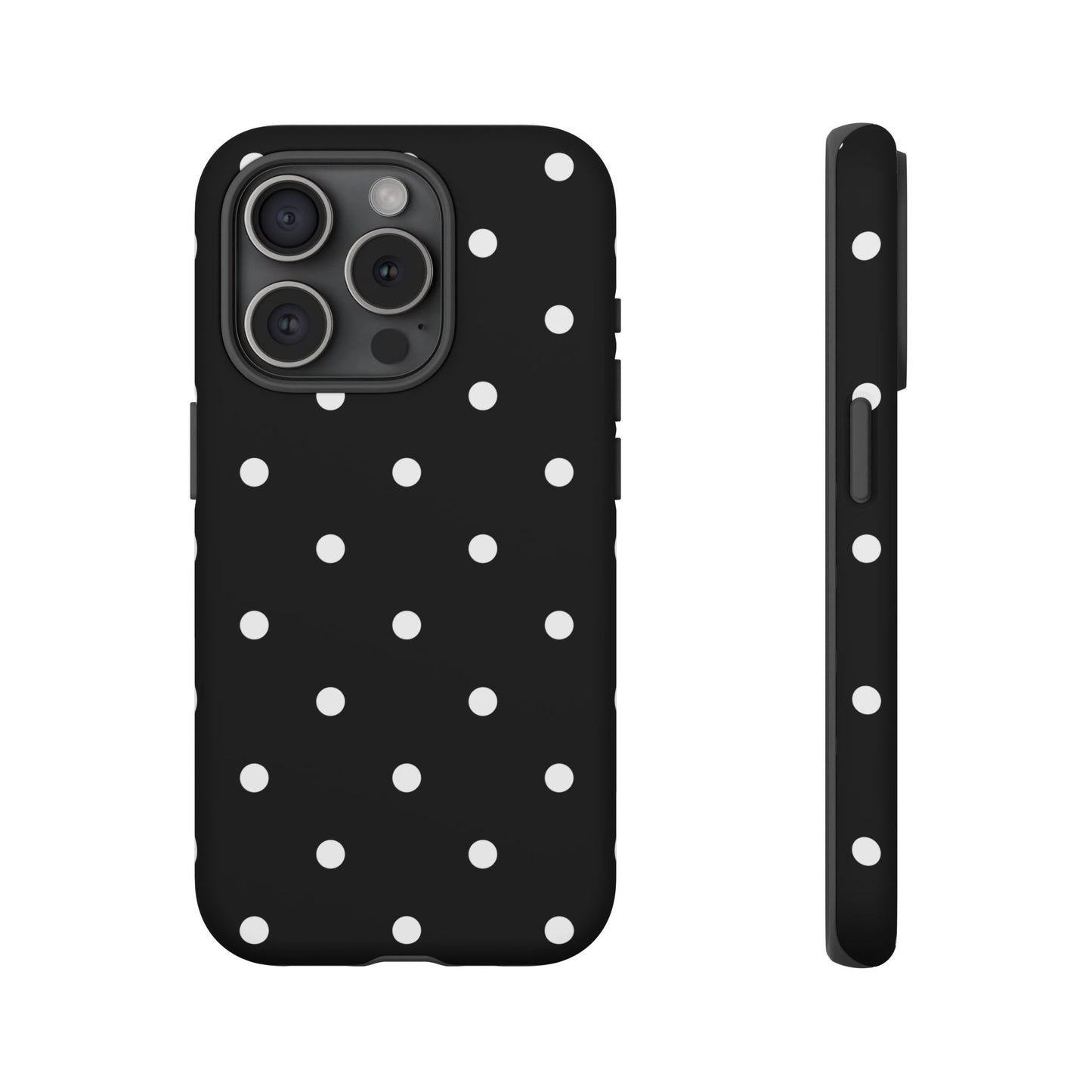 Black Polka Dot Tough Phone Case