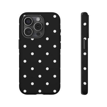 Black Polka Dot Tough Phone Case