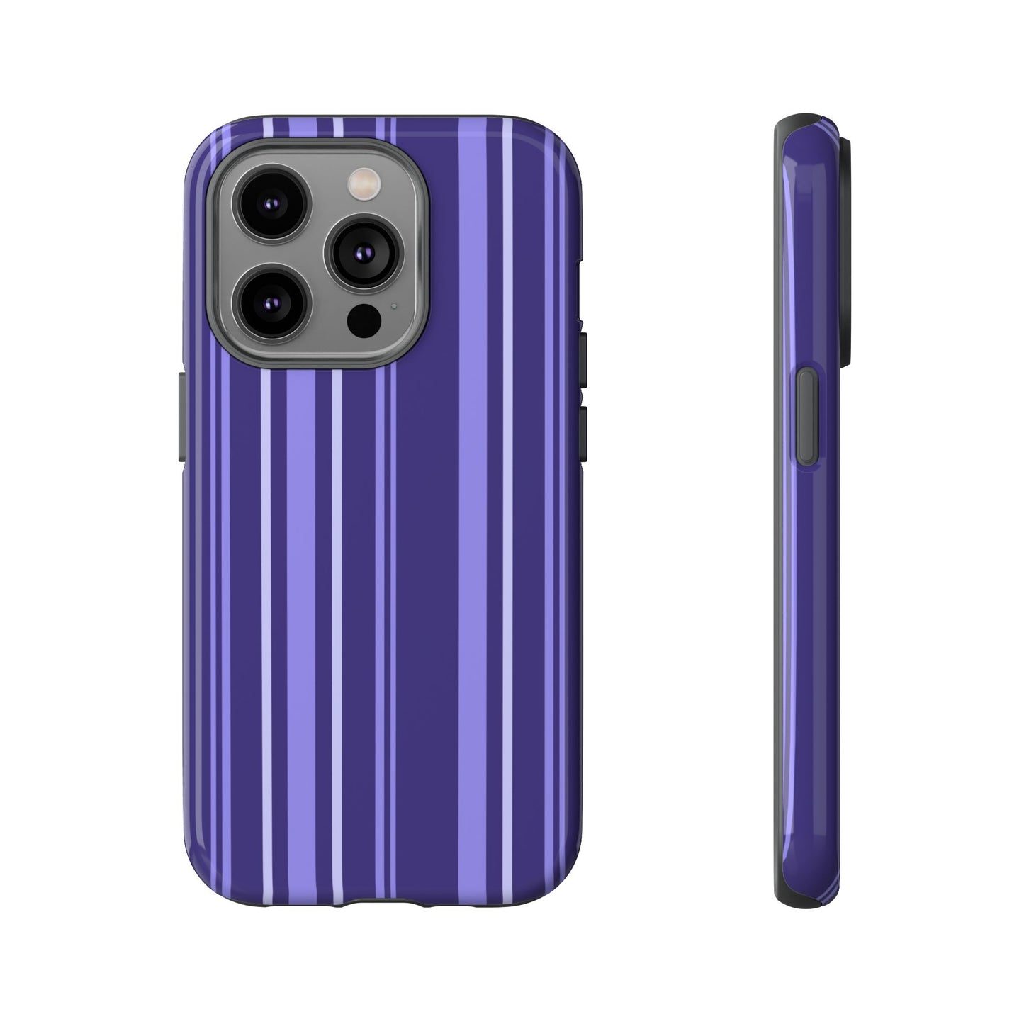 Berry Violet Stripe Tough Phone Case