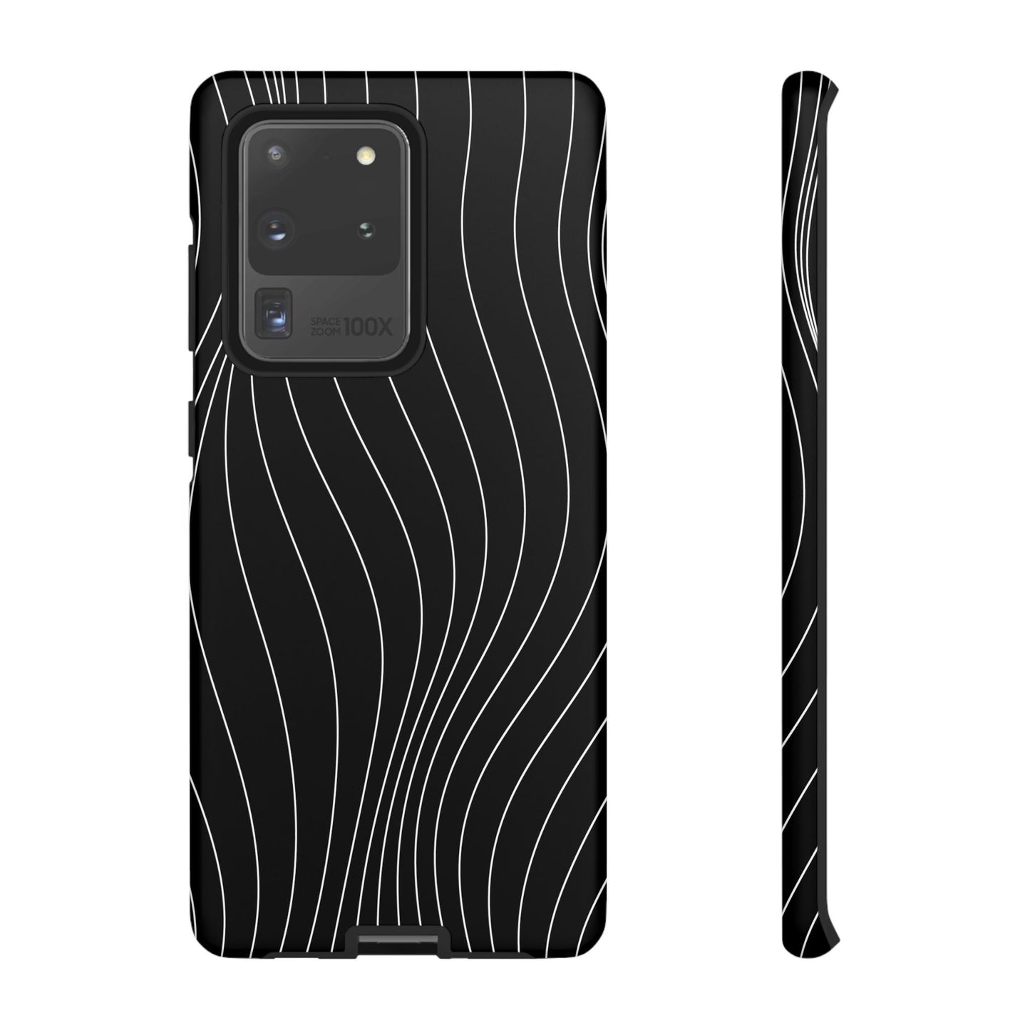 Black Wave Line Tough Phone Case