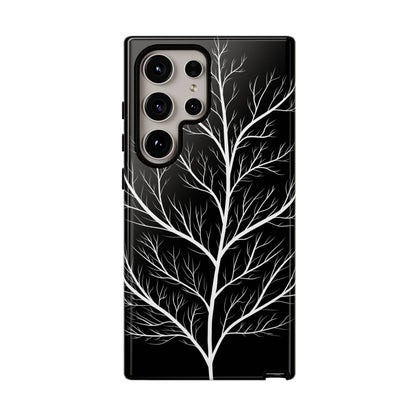White Tree Silhouette Tough Phone Case