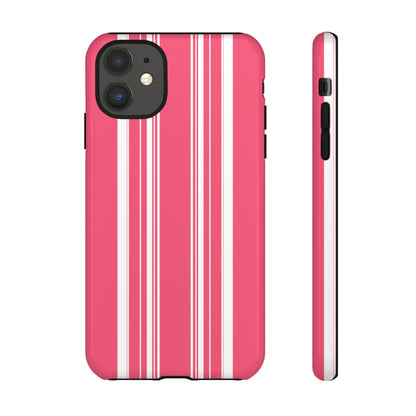 Pink Prep Stripe Tough Phone Case