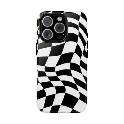 Warped Checker Tough Phone Case