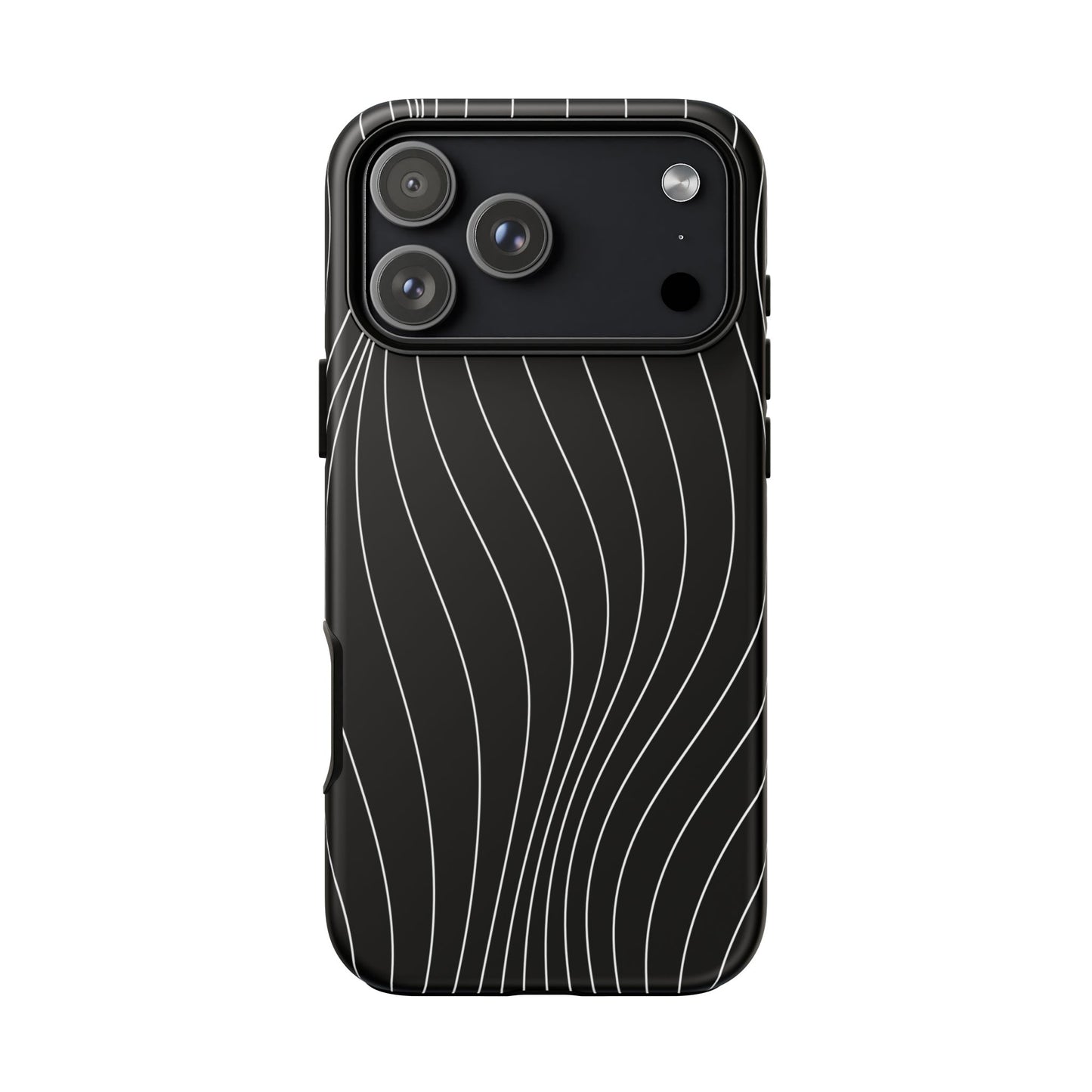 Black Wave Line Tough Phone Case